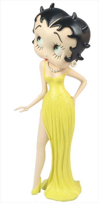 Betty Boop In Evening Dress Yellow Glitter - Click Image to Close